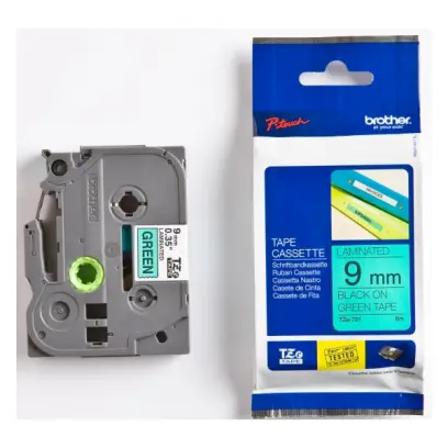 Páska pro Brother TZ721 9 mm černo/zelená