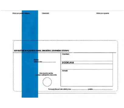 Dodejka B6 modrá SC 1000 ks