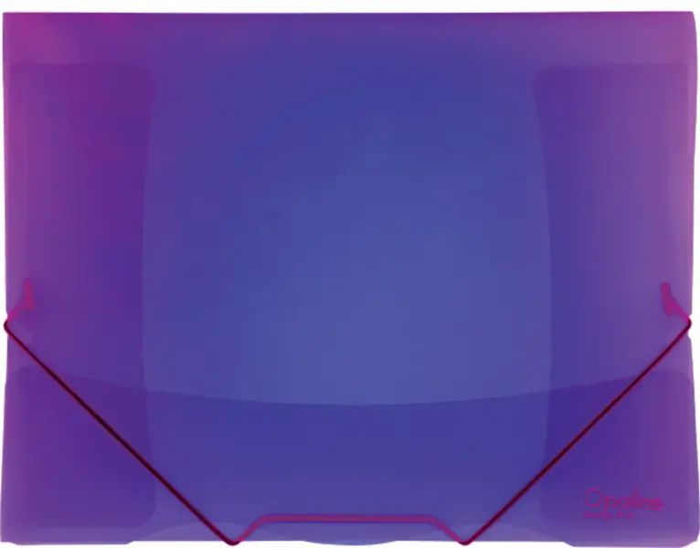 Mapa 3 klopá s gumou PP Opaline fialová