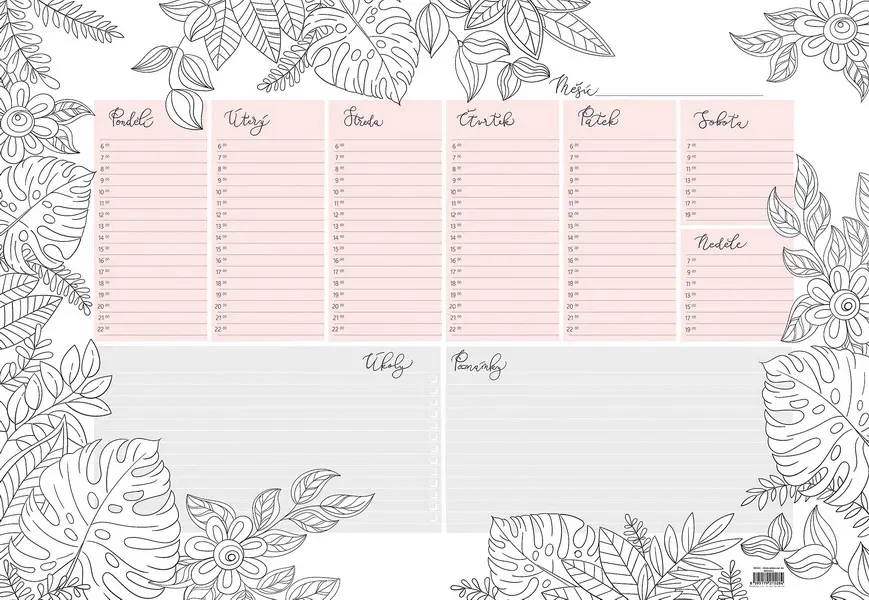 Mapa plánovací A3 týdenní Antistres 30 listů