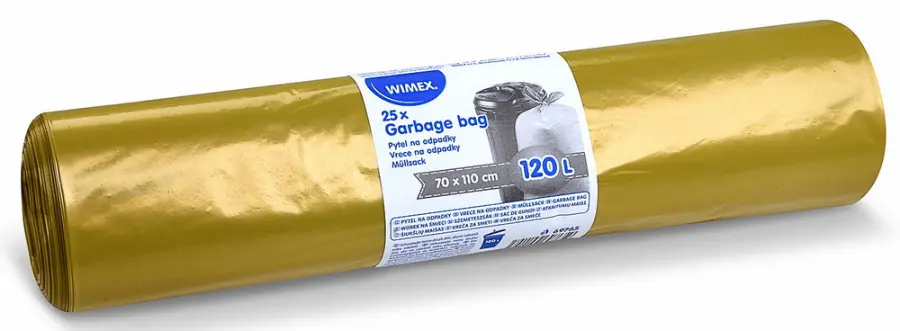 Pytel PE 700x1100 mm 120 l 50 mic. žlutý 25 ks