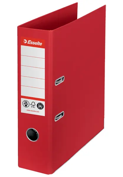 Pořadač pákový 75 mm z recyklované lepenky červený