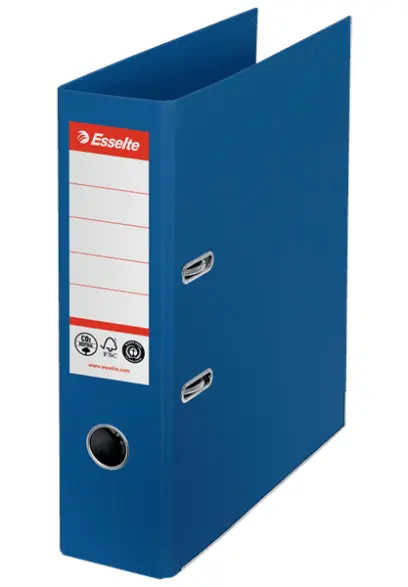 Pořadač pákový 75 mm z recyklované lepenky modrý