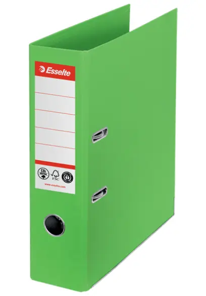 Pořadač pákový 75 mm z recyklované lepenky zelený