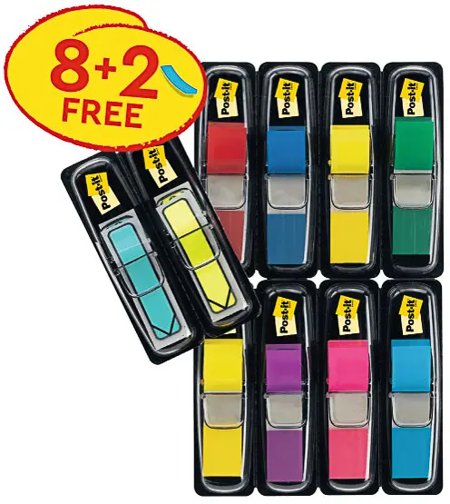 Záložka samolepicí 11,9x43,2 mm 683-8 barevná 8x35 ks