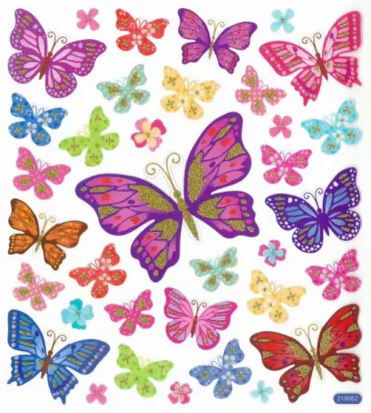 Samolepky papírové DPNK-013 Jarní motýli DP