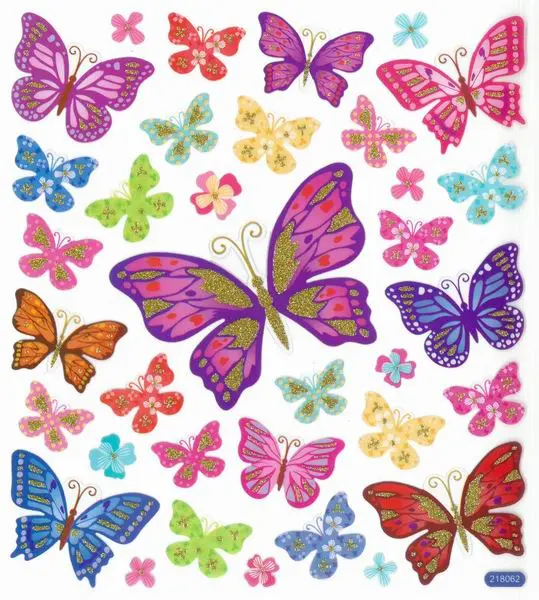 Samolepky papírové DPNK-013 Jarní motýli DP