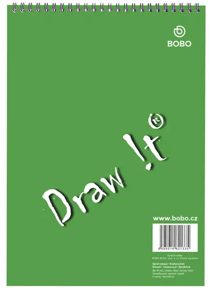 Blok spirálový A4 čtvereček 40 listů Bobo horní spirála