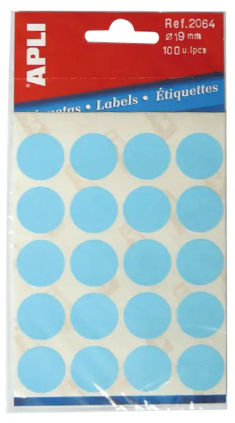 Etikety samolepicí průměr 13 modrá 175 ks