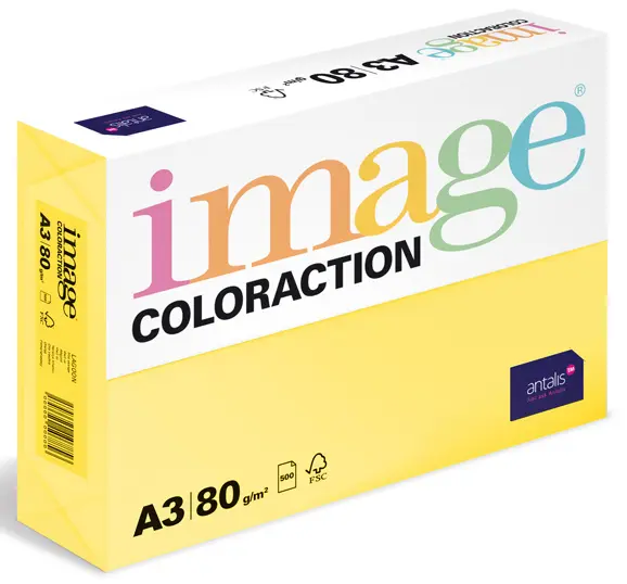 Xero A3 80 Coloraction Desert pastelově žlutý 500 listů
