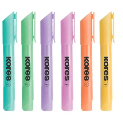 Zvýrazňovač High Liner PLUS sada 6 ks pastel