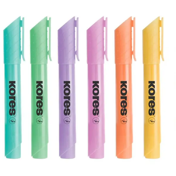 Zvýrazňovač High Liner PLUS sada 6 ks pastel