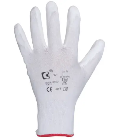 Rukavice pracovní Brita bílé vel. 10