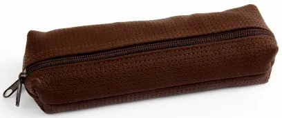 Penál etue se 2 zipy Jeans 3 oranžový