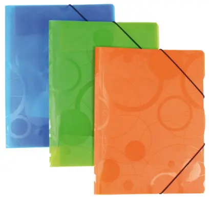 Mapa 3 klopá s gumou PP Neo Colori zelená