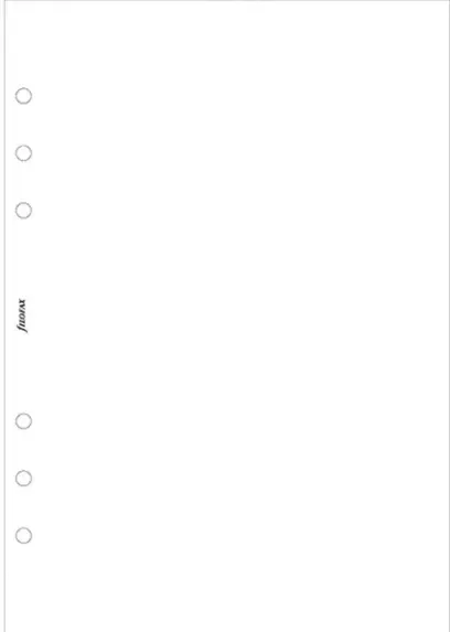 Diář filoFAX náplň papír čistý bílý A5