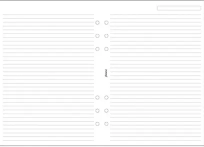 Diář filoFAX náplň papír linkovaný bílý A5