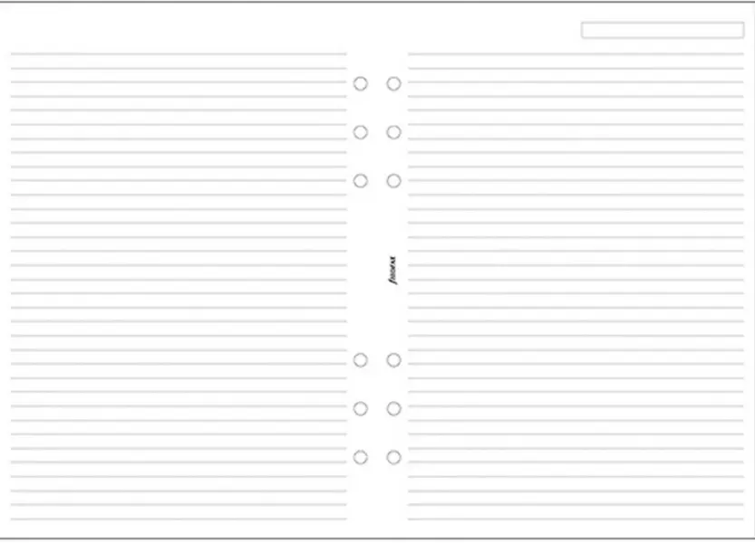 Diář filoFAX náplň papír linkovaný bílý A5