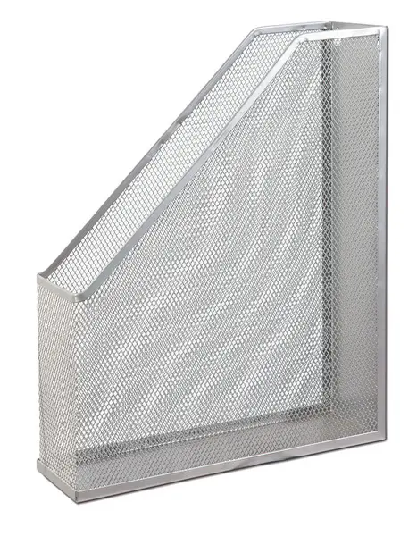 Stojan na časopisy drátěný stříbrný