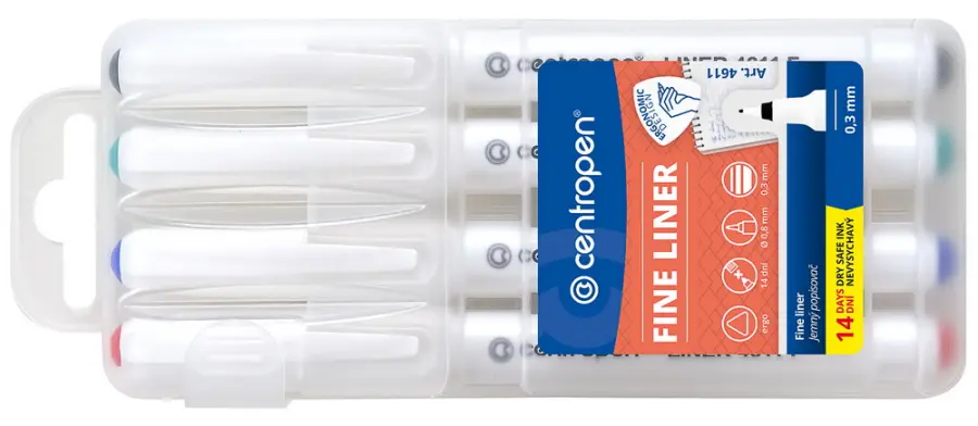 Popisovač 4611/4 sada 4 barvy stopa 0,3 mm