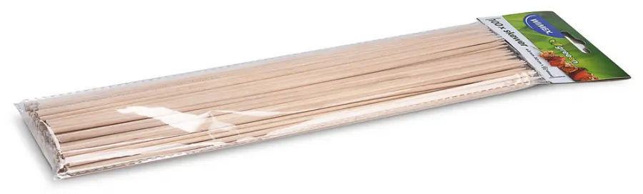 Špejle dřevěné hrocené průměr 3 mm 30 cm 100 ks