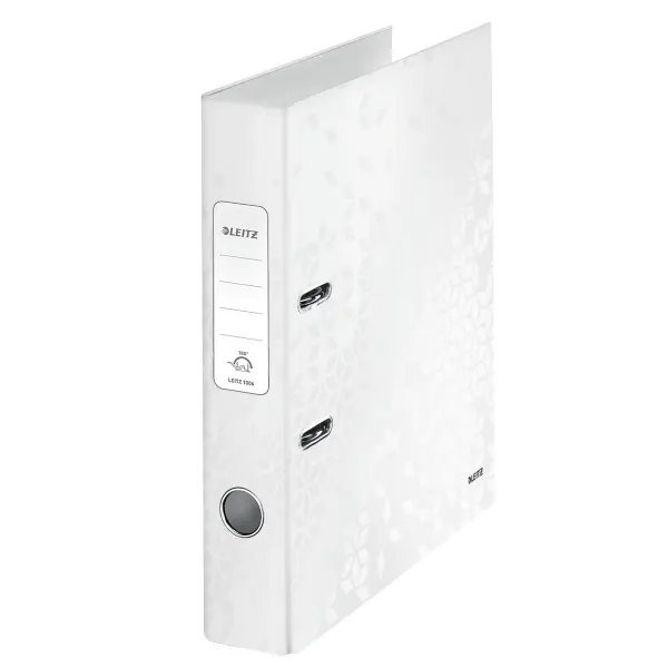 Pořadač pákový 52 mm Leitz 180° Wow bílý