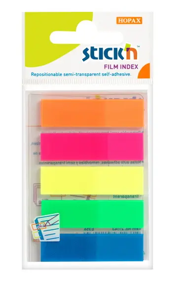 Záložka samolepicí 45x12 mm plastové proužky