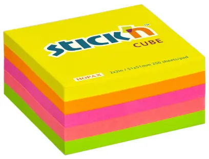 Blok samolepicí 51x51 mm žlutý mix 250 lístků