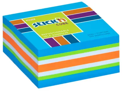 Blok samolepicí 51x51 mm modrý mix 250 lístků