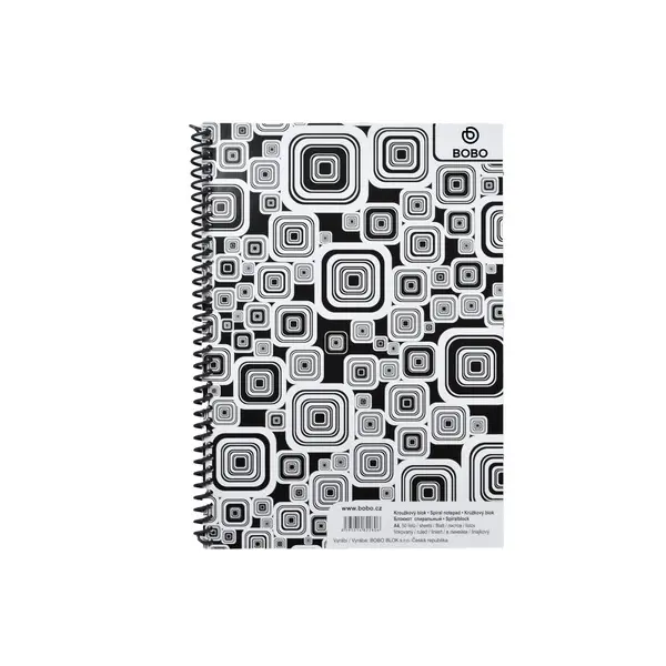 Blok spirálový A5 linka 50 listů Black and White
