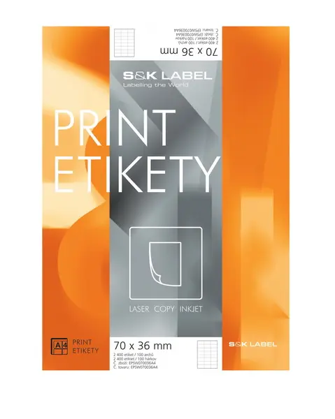 Etikety snímatelné Print 70x36 mm 100 archů