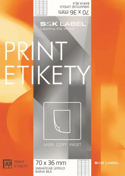Etikety snímatelné Print 105x74 mm 100 archů