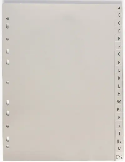 Rozlišovač A5 A-Z PP šedý