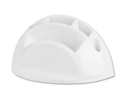 Stojánek ICO na tužky a bločky, 6 přihrádek, bílý