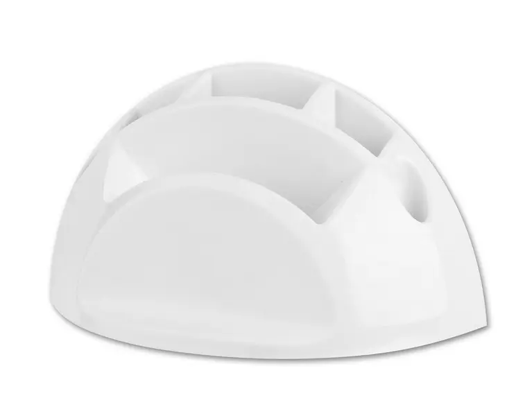 Stojánek ICO na tužky a bločky, 6 přihrádek, bílý