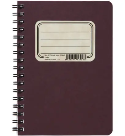 Blok spirálový A6 linka 50 listů Retro