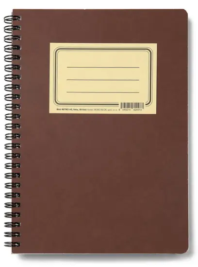 Blok spirálový A5 linka 50 listů Retro