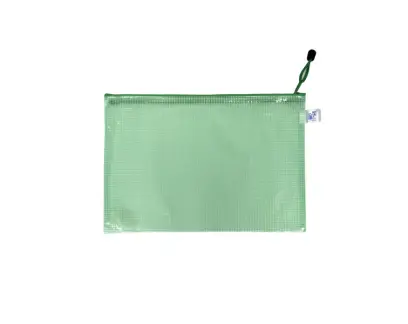 Obálka A5 se zipem PVC síťovaná zelená