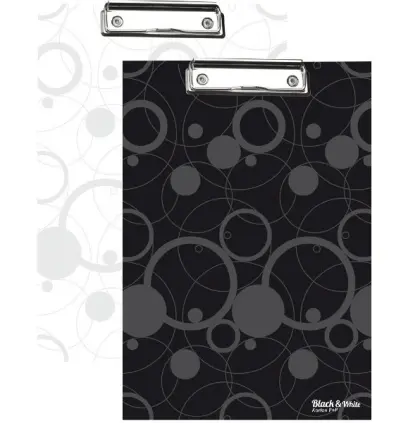Deska s klipem A4 Black & White černá