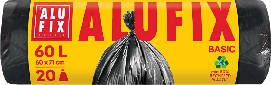 Sáček do koše 60 l 13 mic. 60x72 cm 20 ks