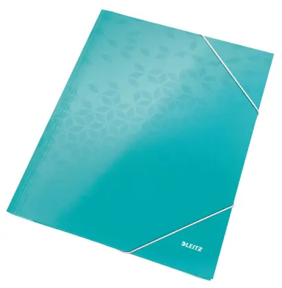 Mapa 3 klopá s gumou lamino Wow tyrkysová