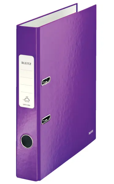 Pořadač pákový 52 mm Leitz 180° Wow fialový