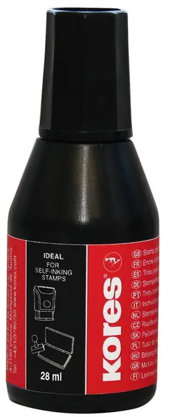 Barva razítková Kores černá 28 ml