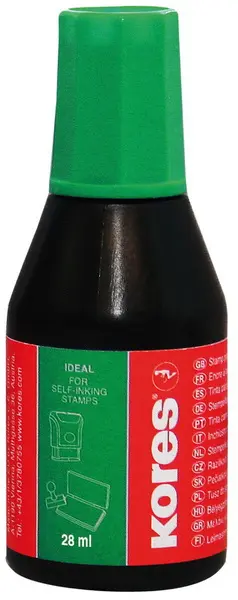 Barva razítková Kores zelená 28 ml