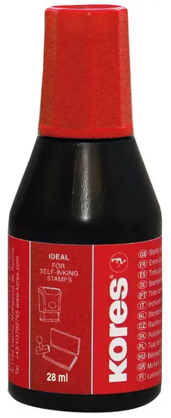 Barva razítková Kores červená 28 ml
