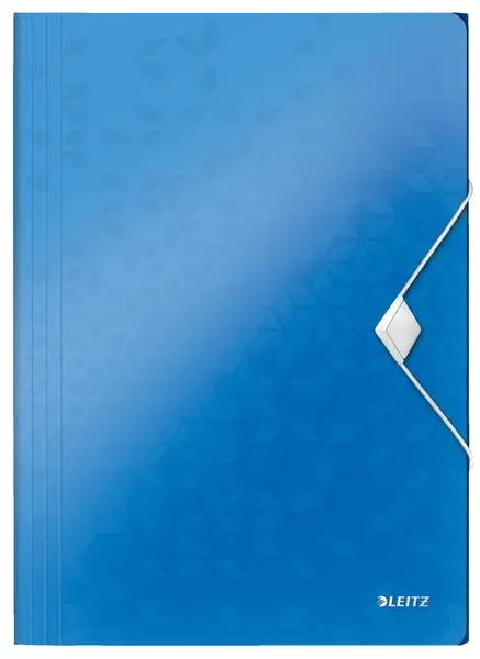 Mapa 3 klopá s gumou PP Leitz Wow modrá