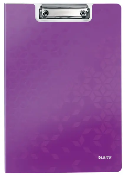 Deska s klipem A4 dvojitá Leitz Wow purpurová