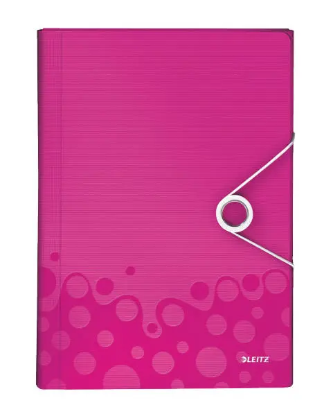 Aktovka s přihrádkami Leitz Wow růžová