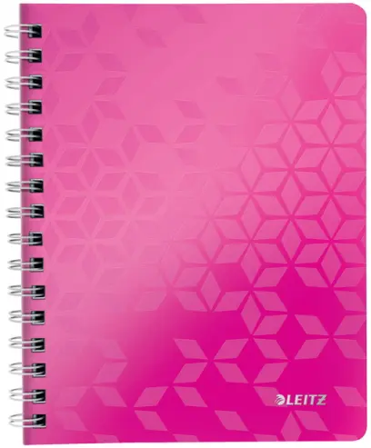 Blok spirálový A5 linka 80 listů Leitz Wow růžový