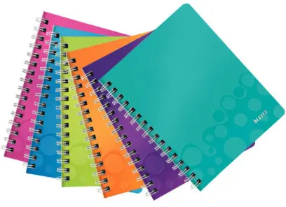 Blok spirálový A5 linka 80 listů Leitz Wow tyrkysový